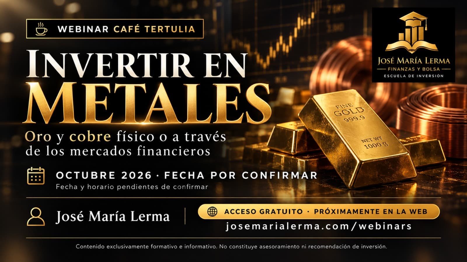 Invertir en metales: oro y cobre físico o a través de los mercados financieros